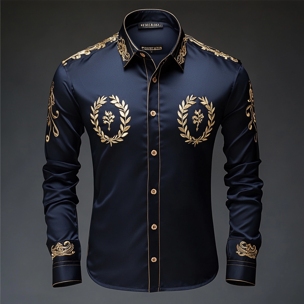 Business classic luxury high quality versatile men's fashion suit long-sleeved shirt