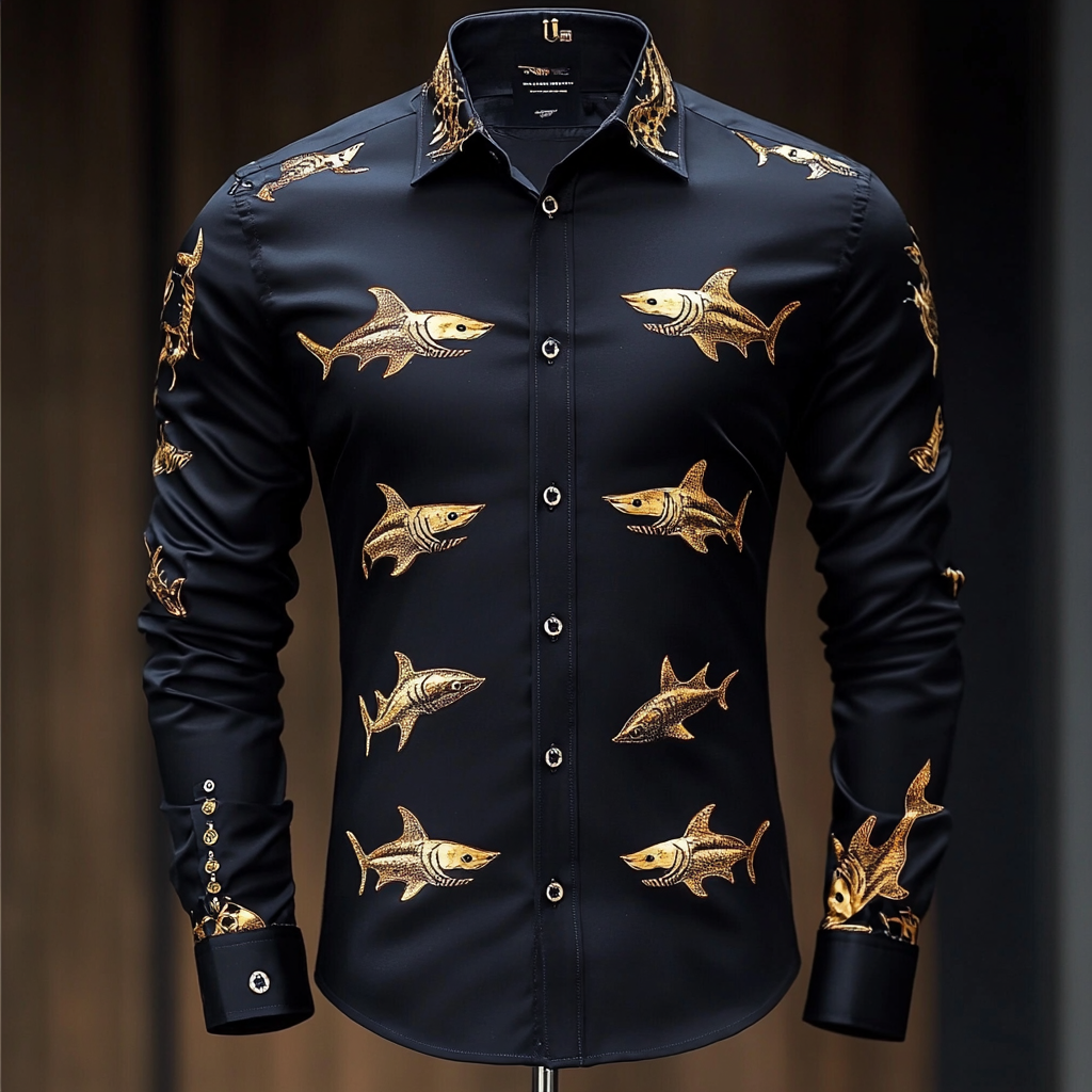 Business classic luxury high quality versatile men's fashion suit long-sleeved shirt