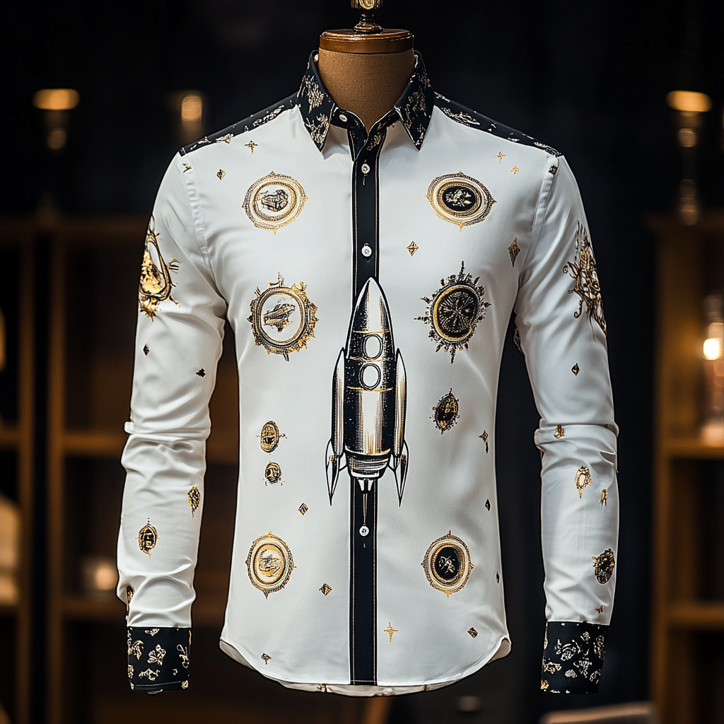 Business classic luxury high quality versatile men's fashion suit long-sleeved shirt