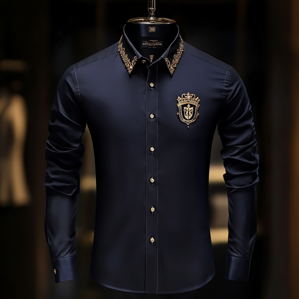 Business classic luxury high quality versatile men's fashion suit long-sleeved shirt