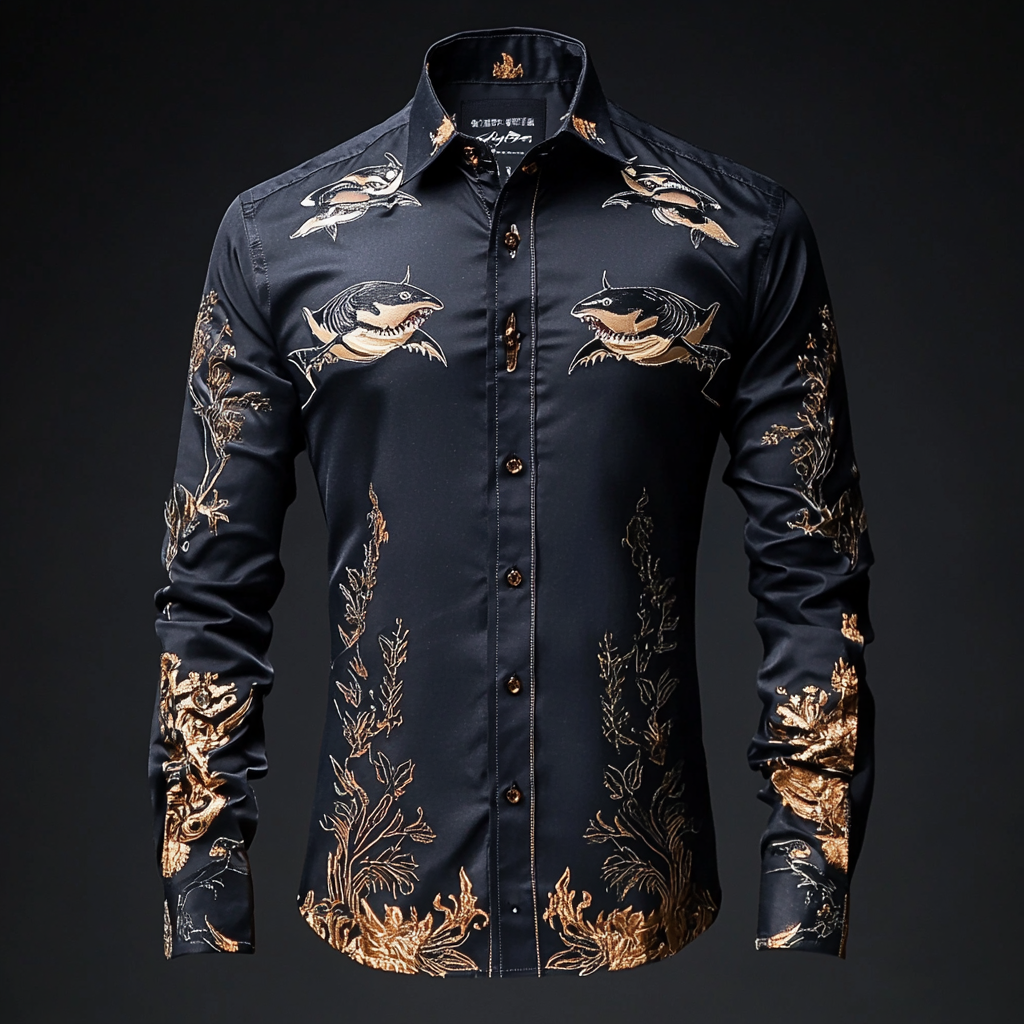 Business classic luxury high quality versatile men's fashion suit long-sleeved shirt