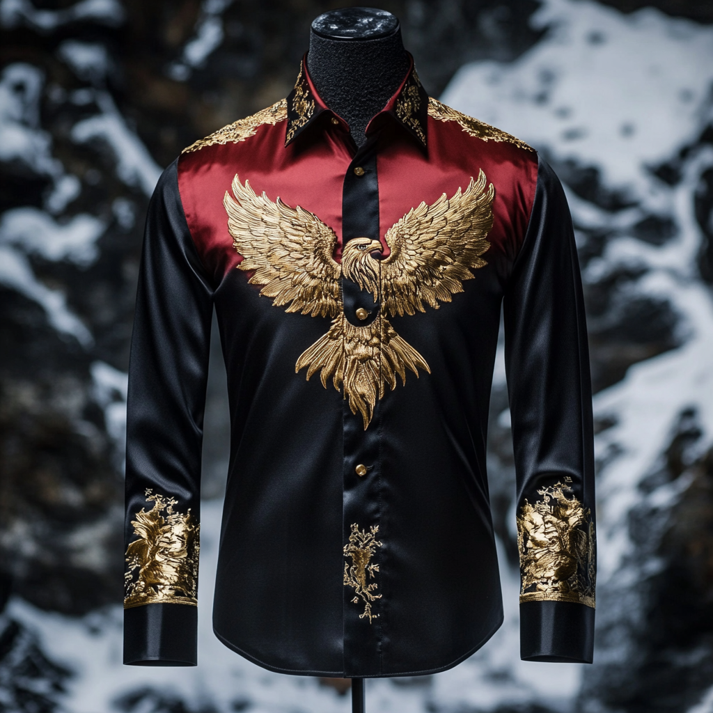Men's Silk Luxury Satin Business Shirt