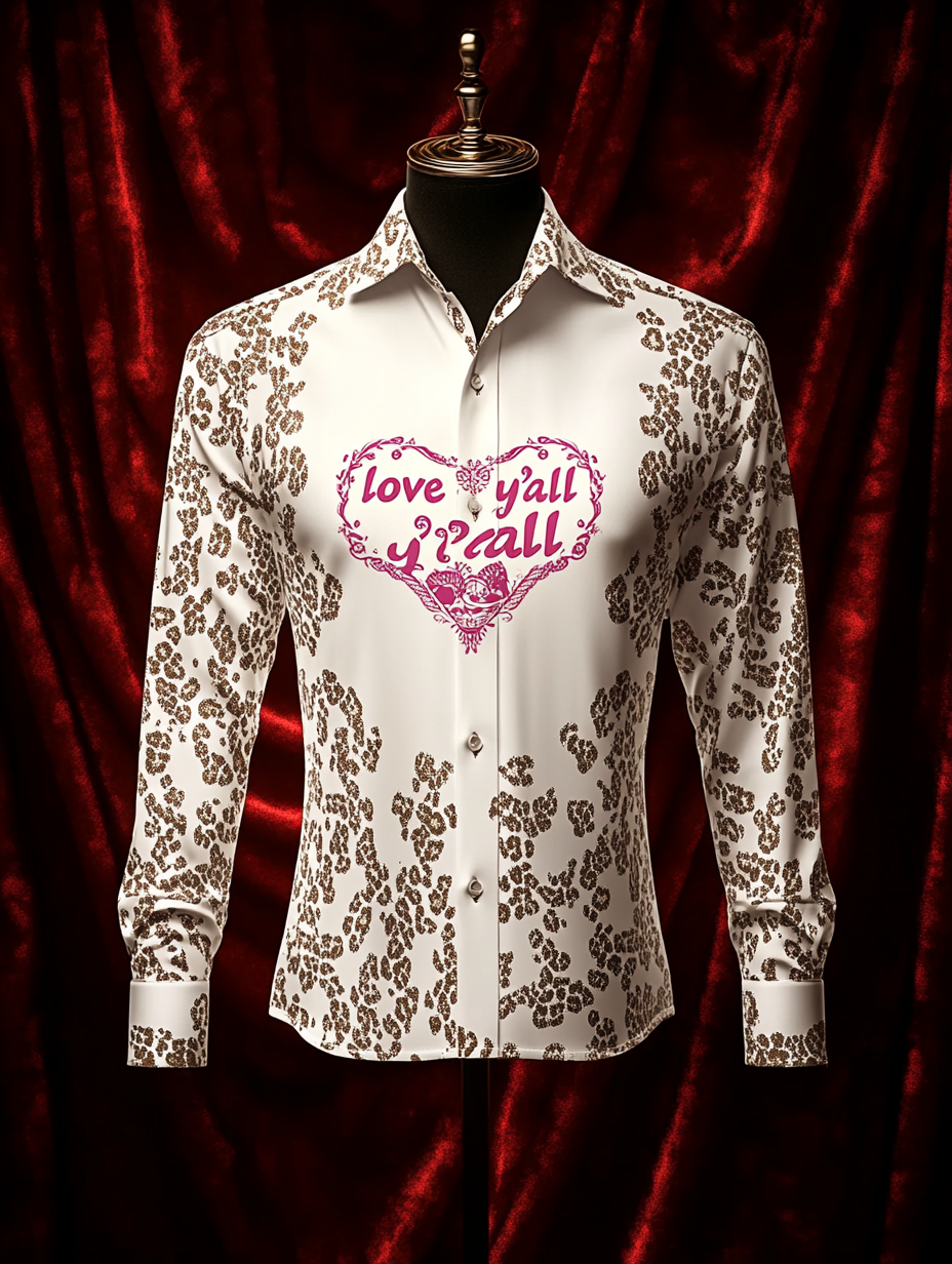 Men's Silk Valentine's Day Luxury Casual Long Sleeve Shirt