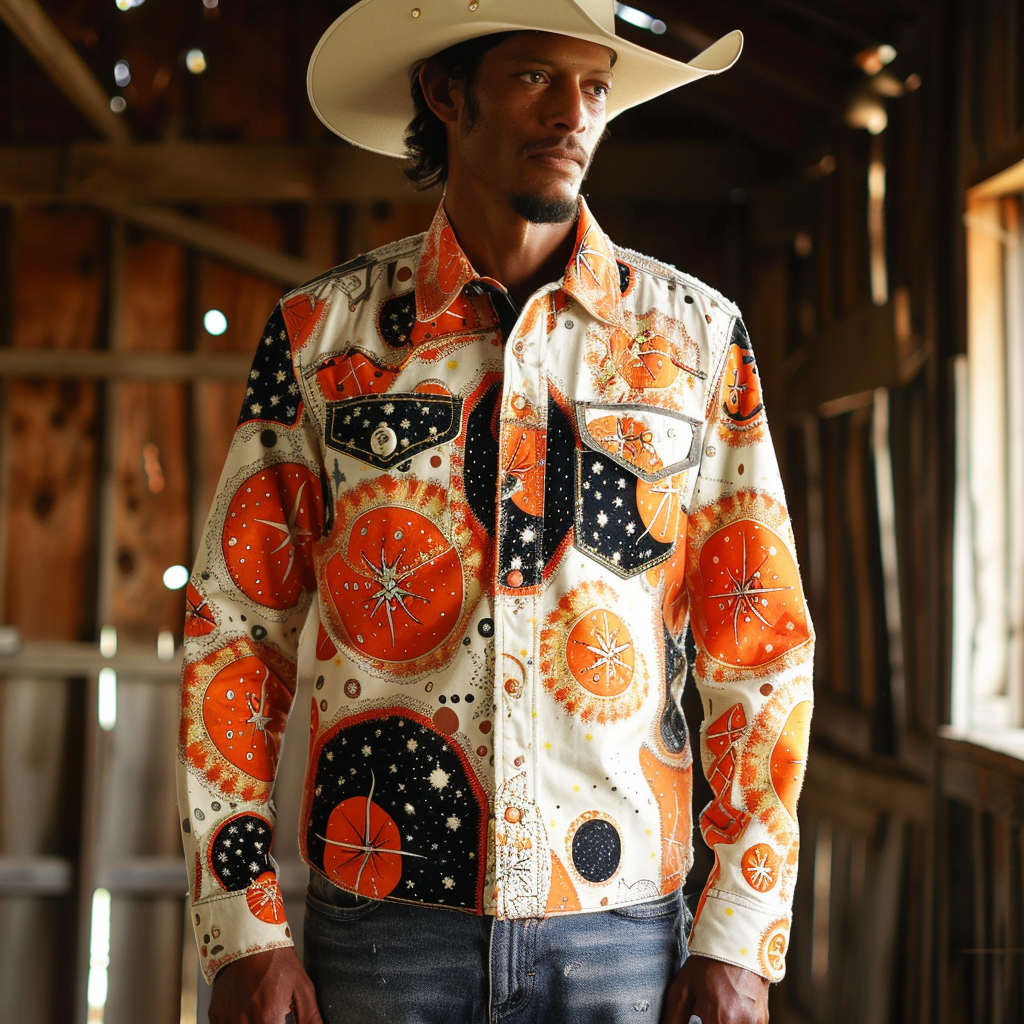 Western Exclusive designer Styles planet 100%OFF Cotton High Elasticity Long Sleeve Shirt