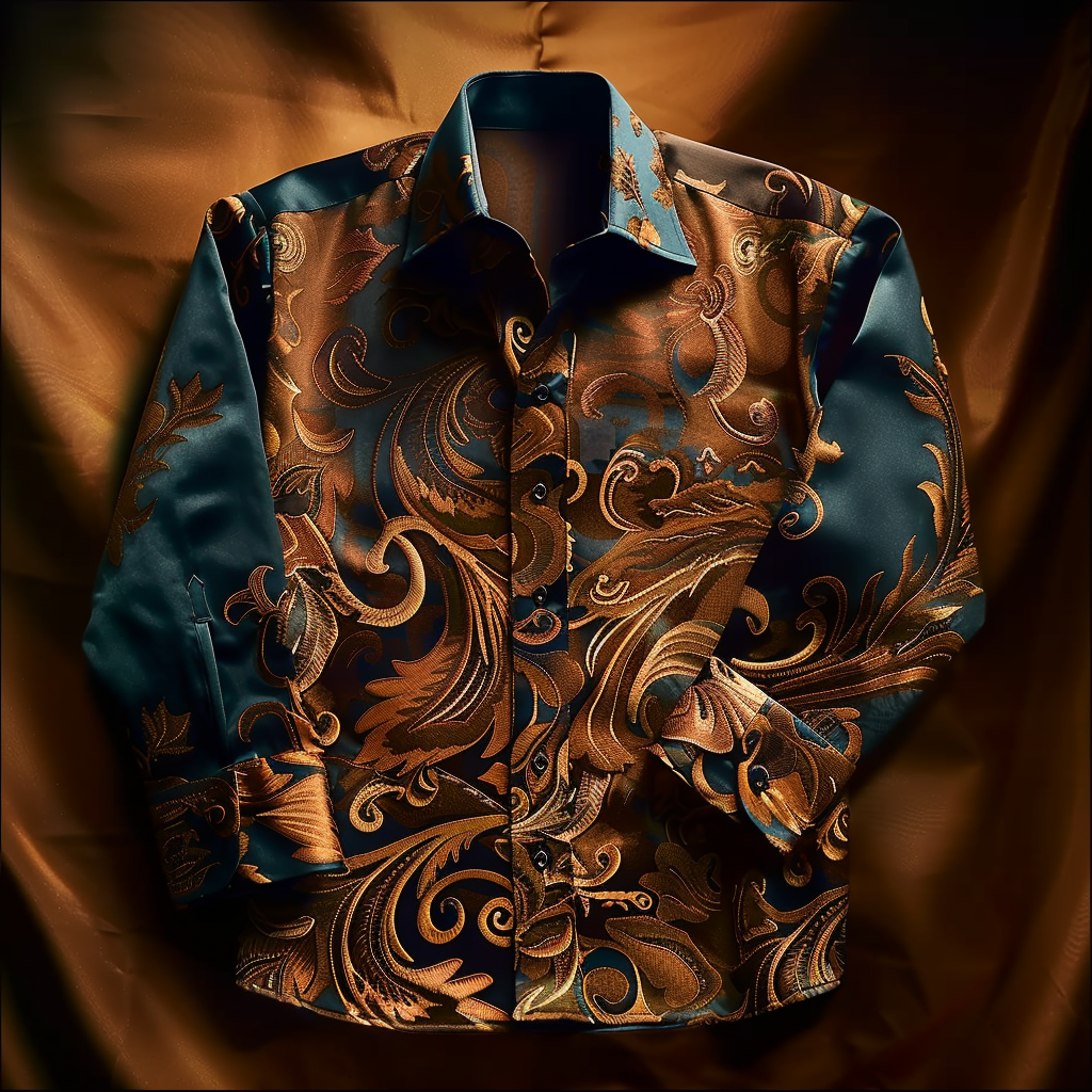 Luxury VIP men's fashion high quality long sleeve shirt