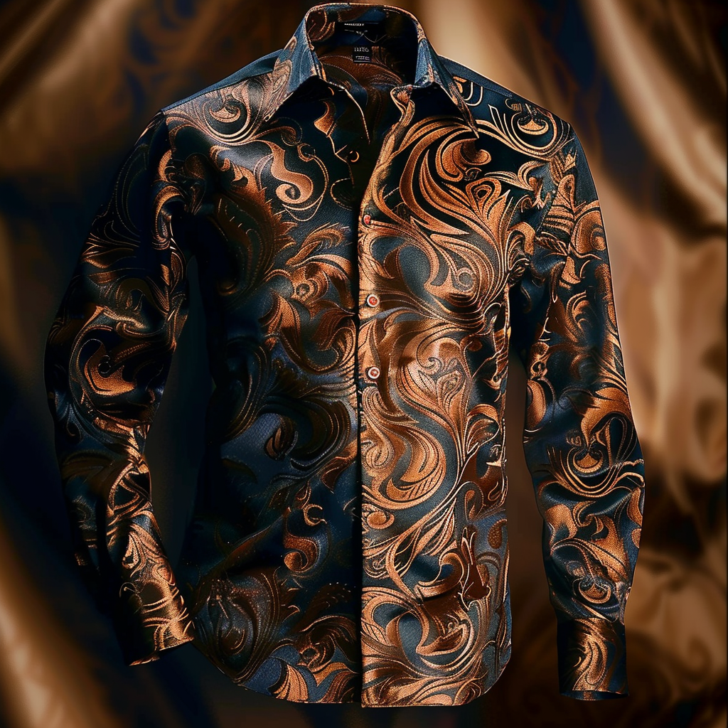 Luxury VIP men's fashion high quality long sleeve shirt