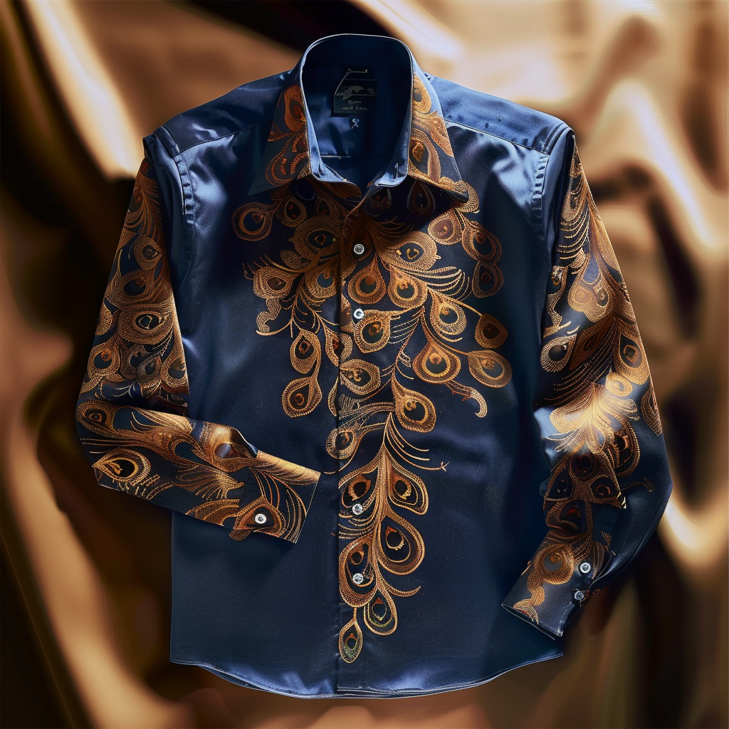 Luxury VIP men's fashion high quality long sleeve shirt