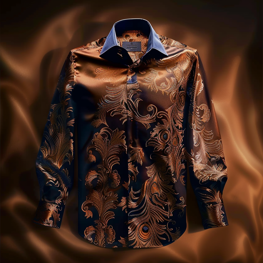 Luxury VIP men's fashion high quality long sleeve shirt