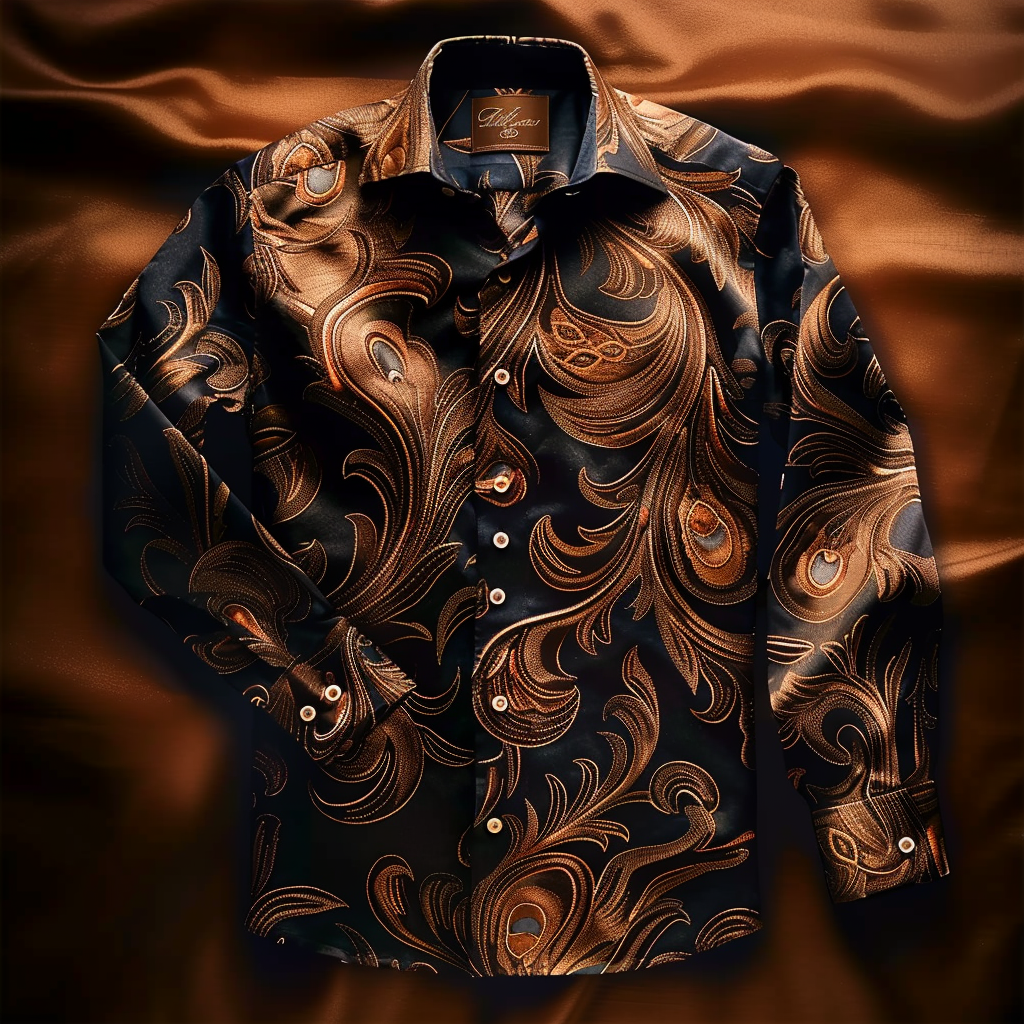 Luxury VIP men's fashion high quality long sleeve shirt