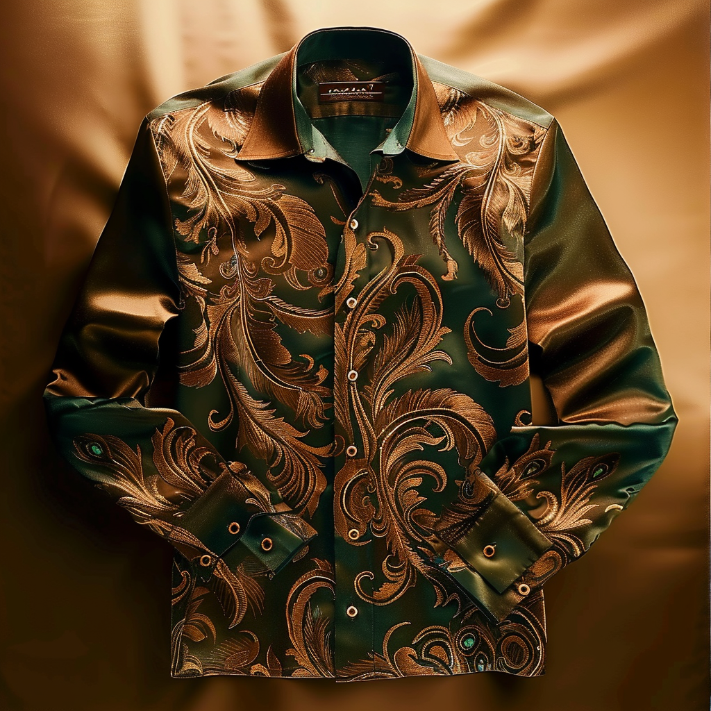 Luxury VIP men's fashion high quality long sleeve shirt