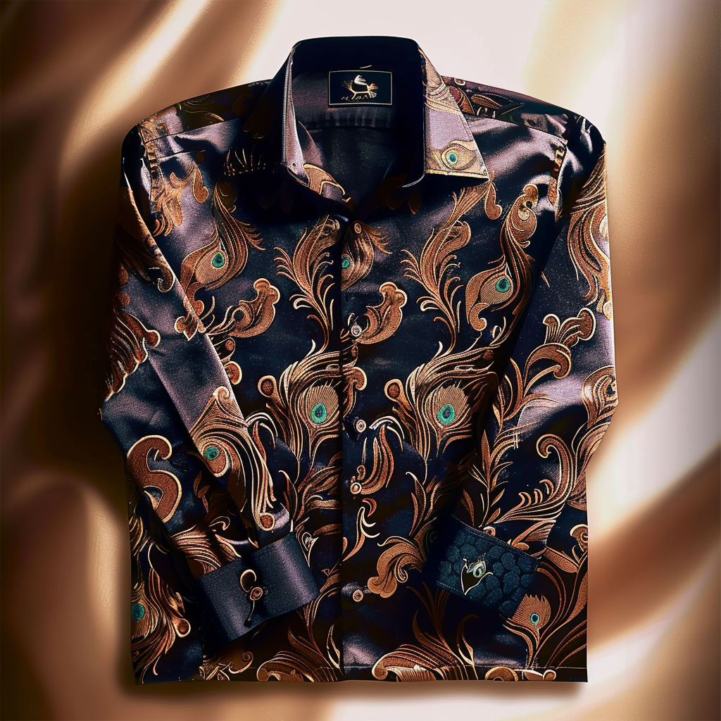 Luxury VIP men's fashion high quality long sleeve shirt