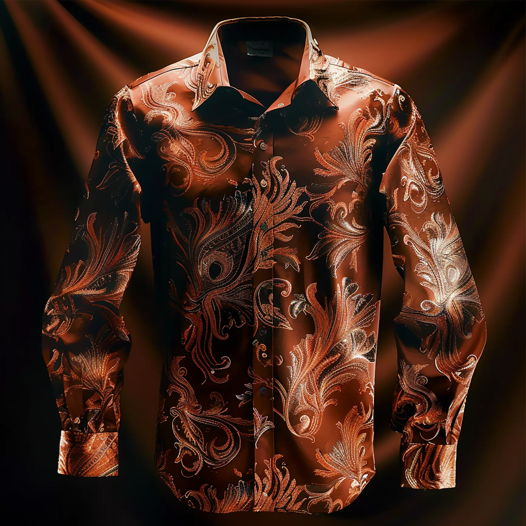 Luxury VIP men's fashion high quality long sleeve shirt