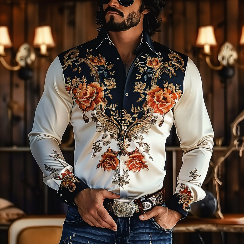 Western Styles Premium High Elasticity Long Sleeve Shirt