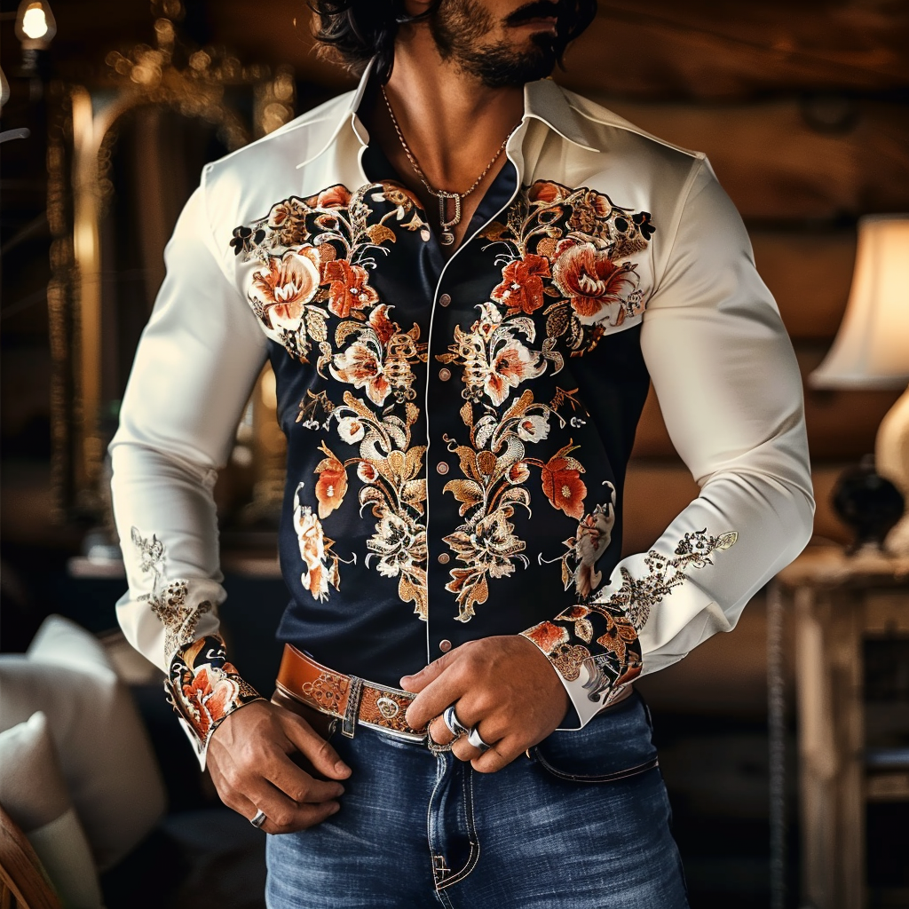Western Styles Premium High Elasticity Long Sleeve Shirt