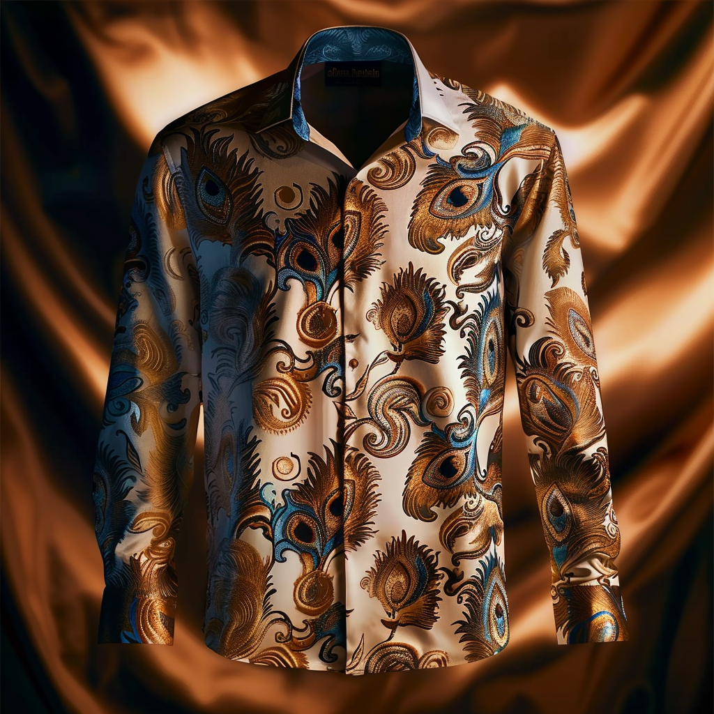 Luxury VIP men's fashion high quality long sleeve shirt