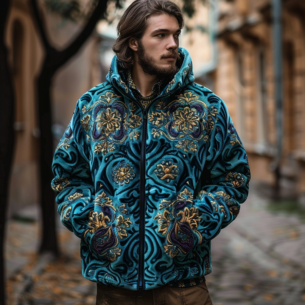 Baroque Western Vintage Sweater Jacket Hoodies High quality High elasticity