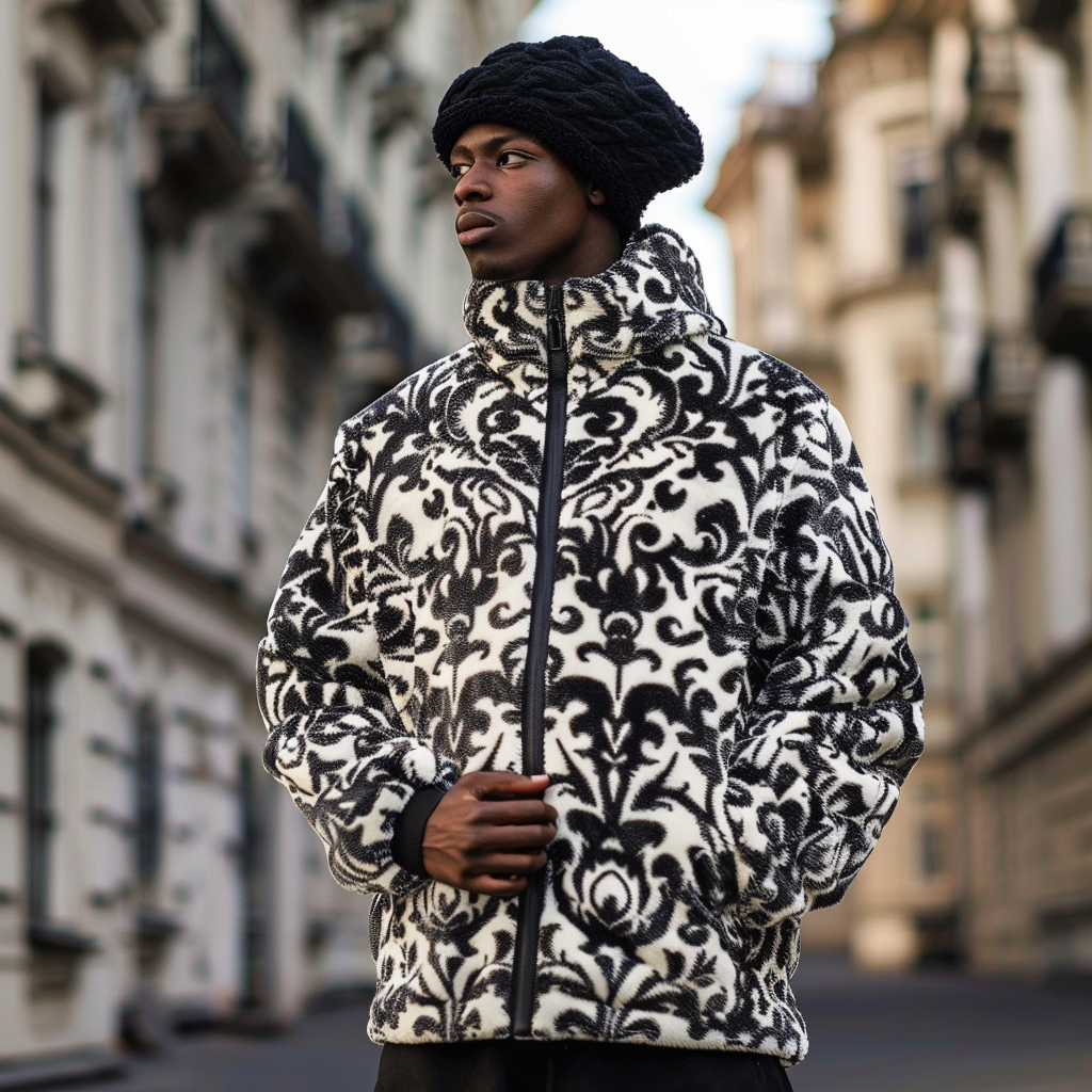 Baroque Western Vintage Sweater Jacket Hoodies High quality High elasticity