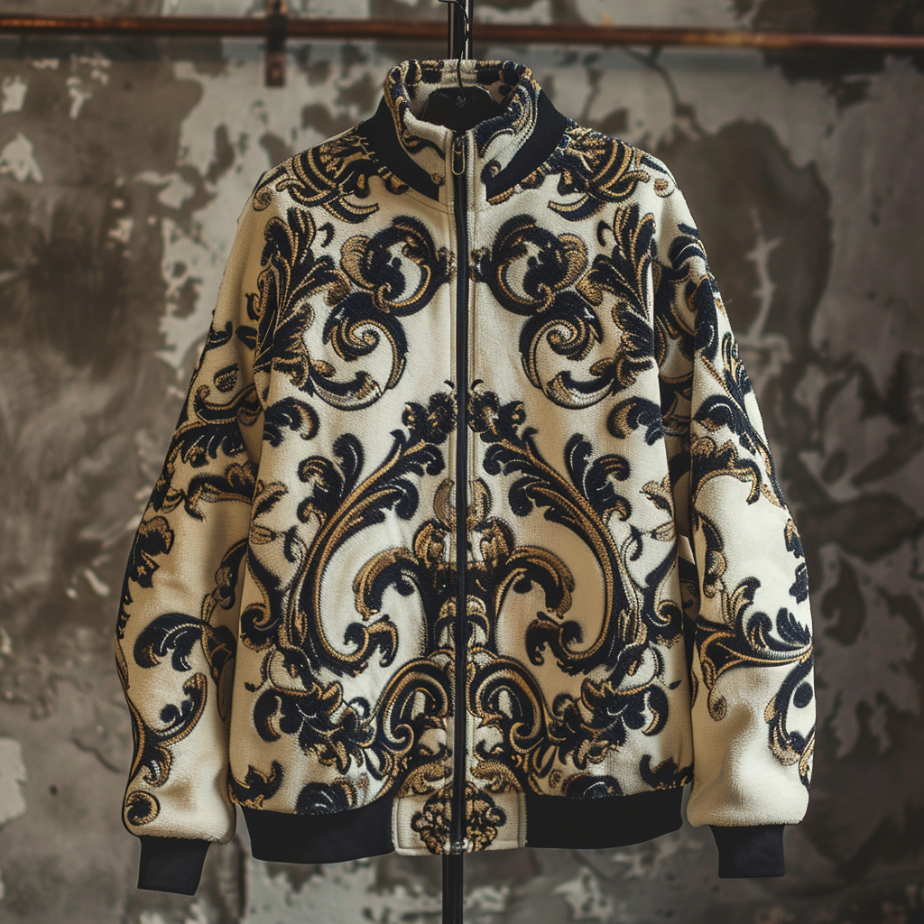Baroque Western Vintage Sweater Jacket Hoodies High quality High elasticity