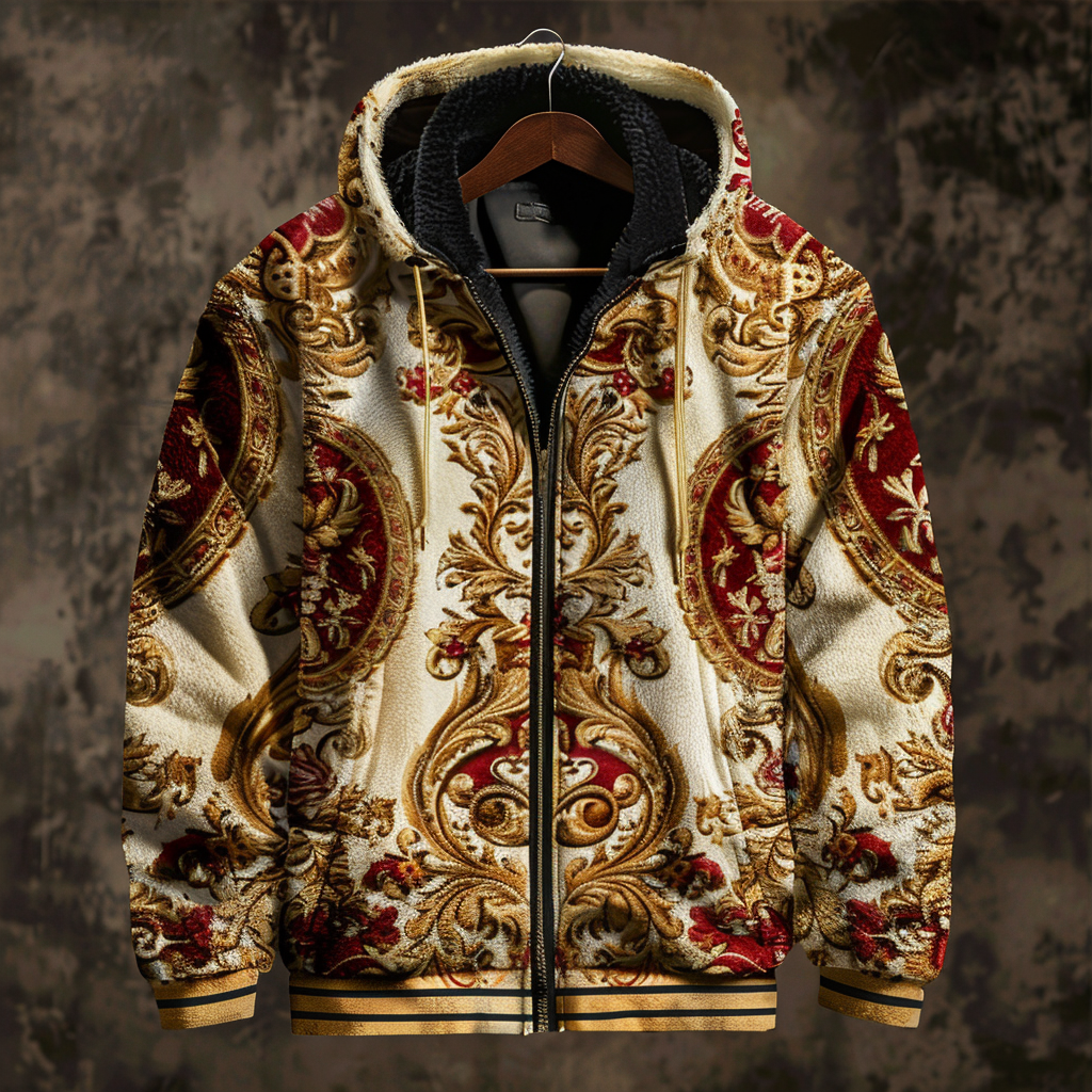 Baroque Western Vintage Sweater Jacket Hoodies High quality High elasticity