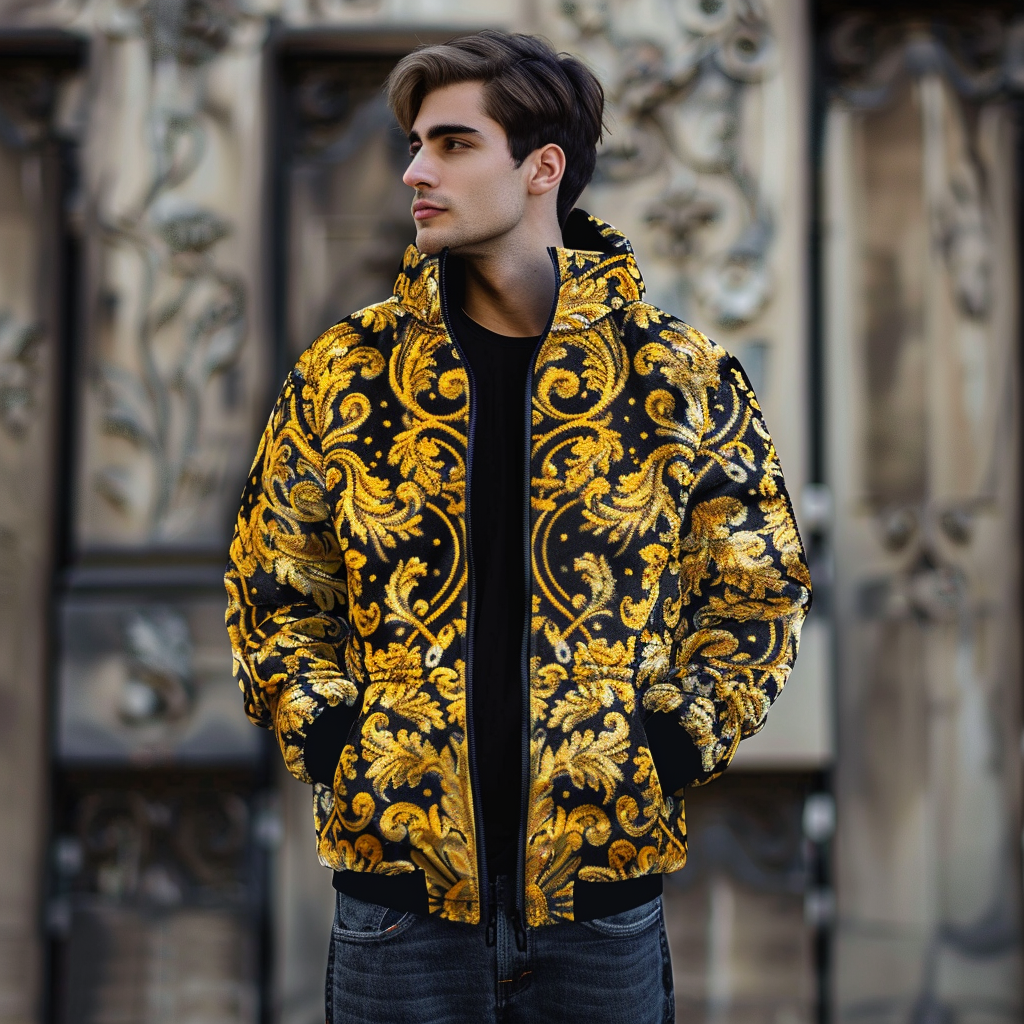 Baroque Western Vintage Sweater Jacket Hoodies High quality High elasticity