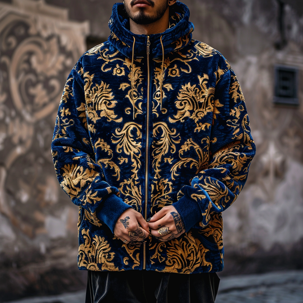 Baroque Western Vintage Sweater Jacket Hoodies High quality High elasticity
