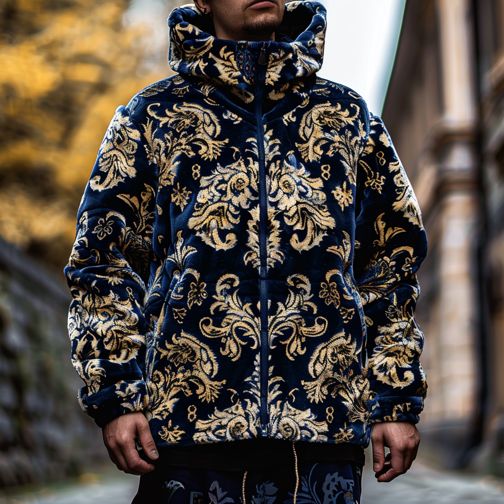 Baroque Western Vintage Sweater Jacket Hoodies High quality High elasticity