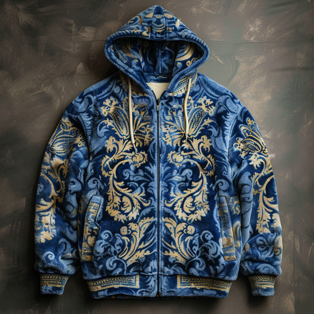Baroque Western Vintage Sweater Jacket Hoodies High quality High elasticity