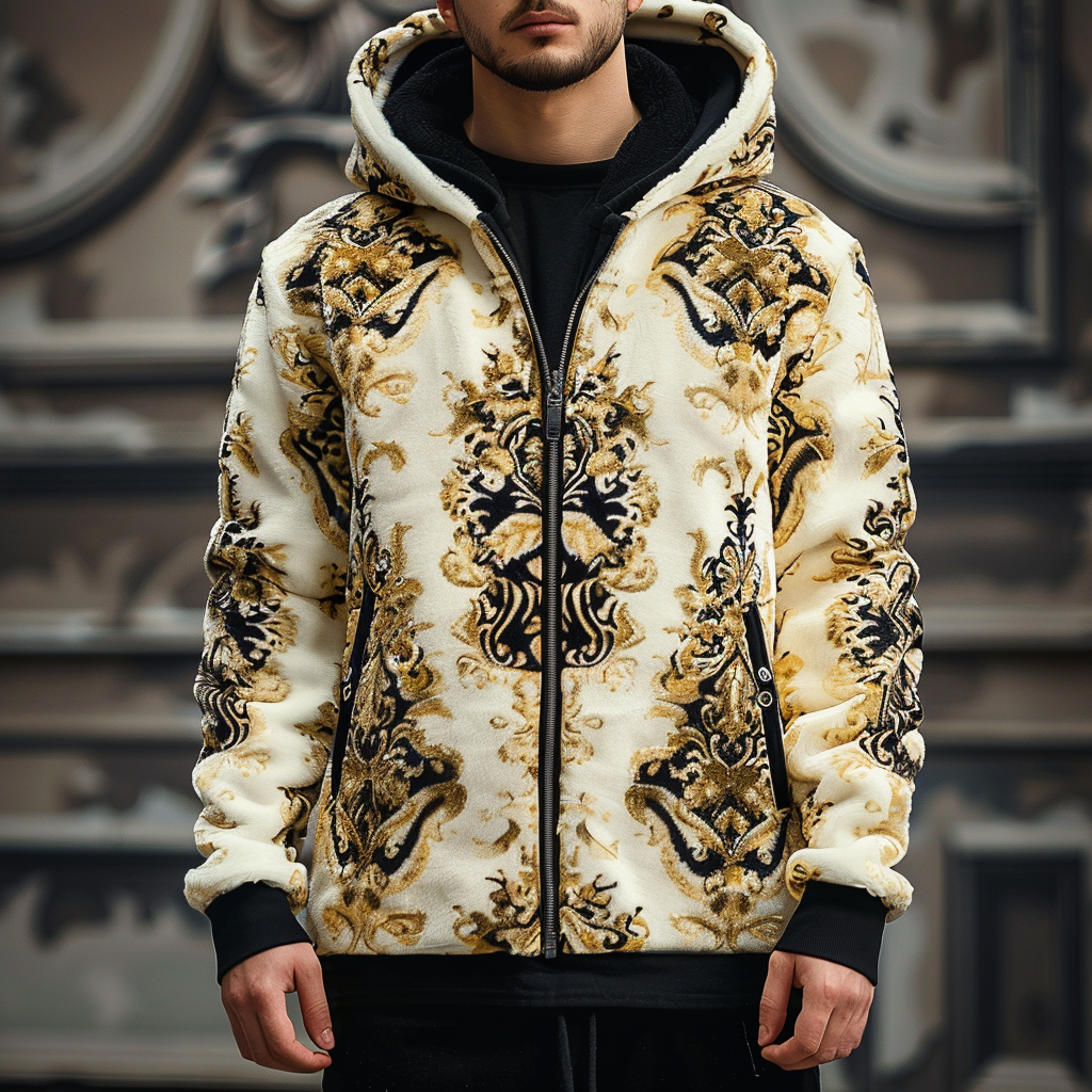 Baroque Western Vintage Sweater Jacket Hoodies High quality High elasticity