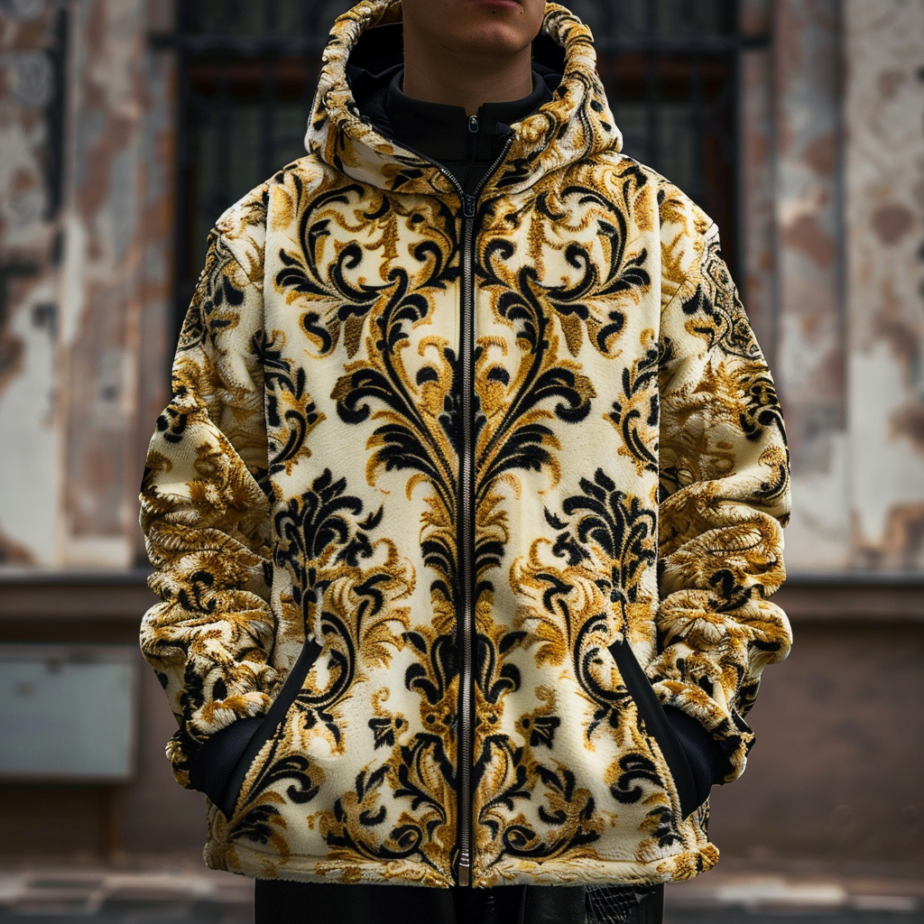 Baroque Western Vintage Sweater Jacket Hoodies High quality High elasticity