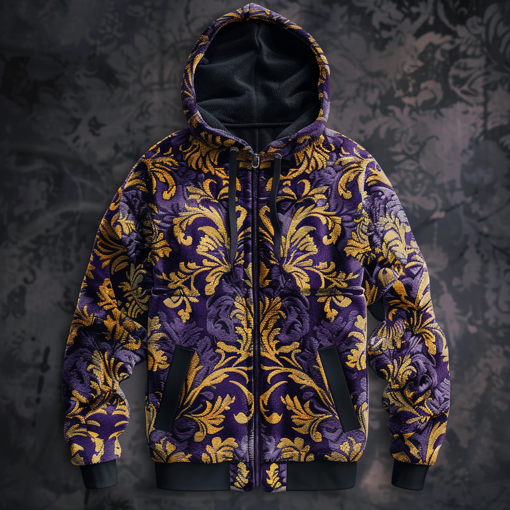 Baroque Western Vintage Sweater Jacket Hoodies High quality High elasticity