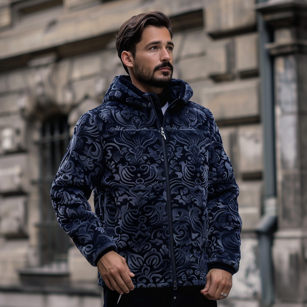 Baroque Western Vintage Sweater Jacket Hoodies High quality High elasticity