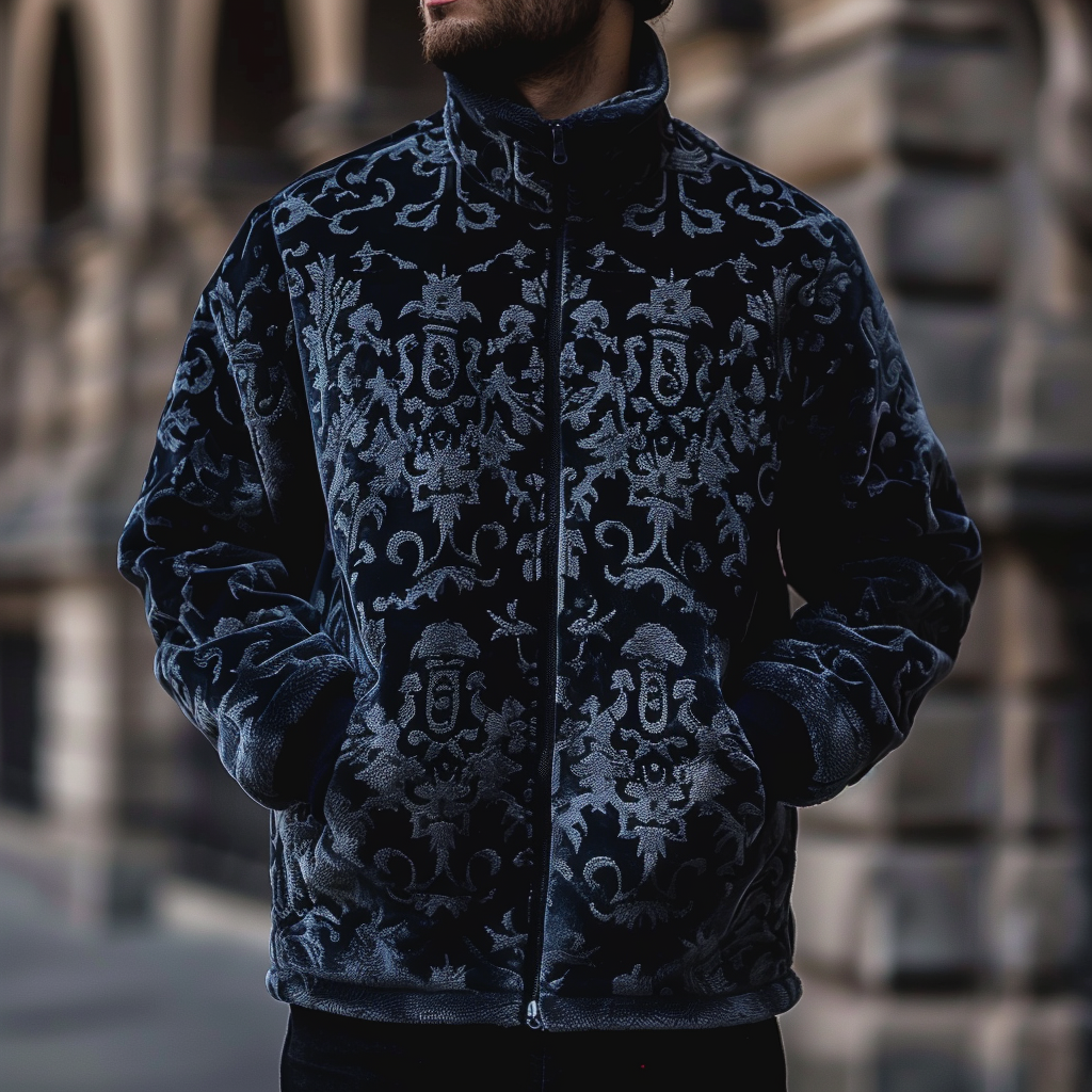 Baroque Western Vintage Sweater Jacket Hoodies High quality High elasticity