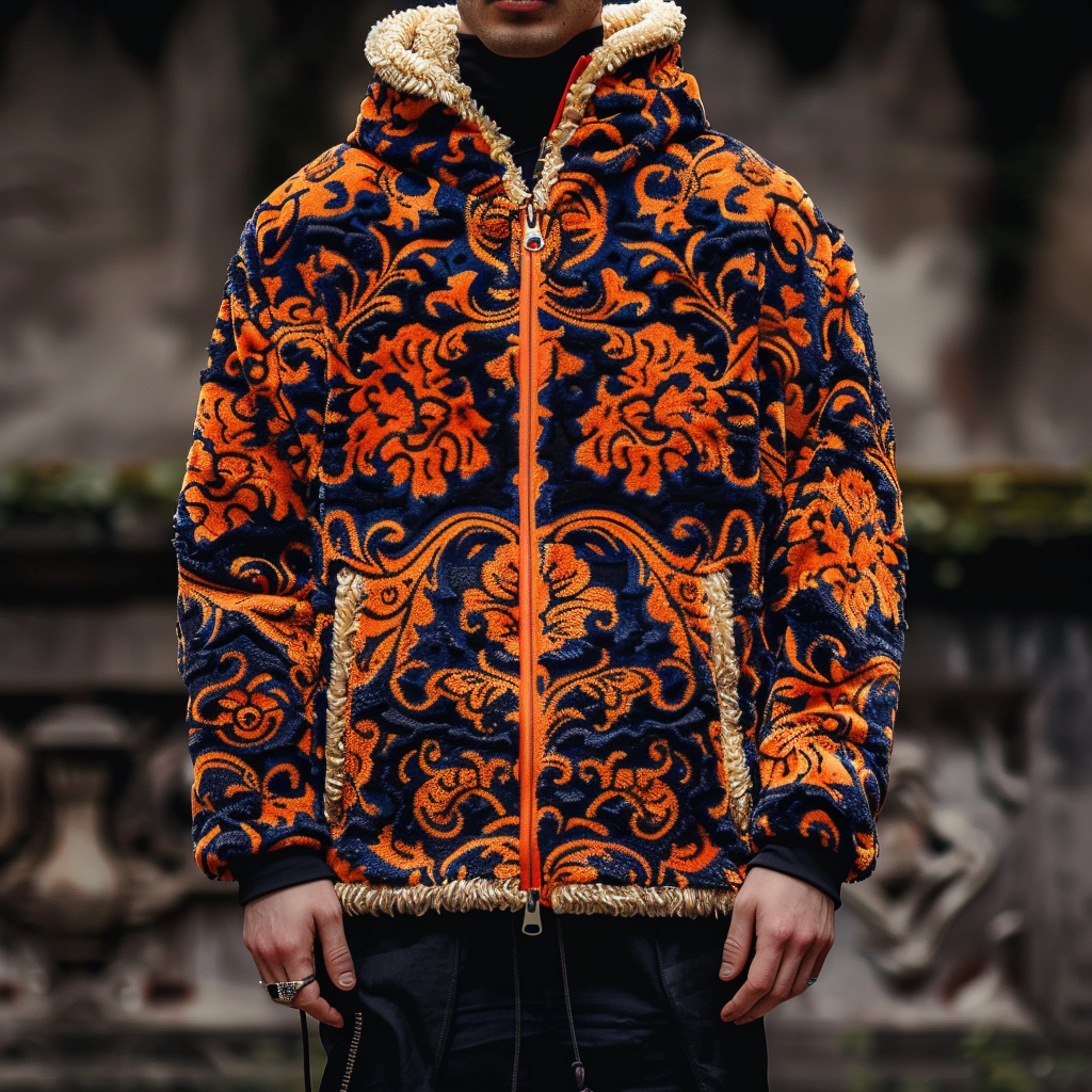 Baroque Western Vintage Sweater Jacket Hoodies High quality High elasticity