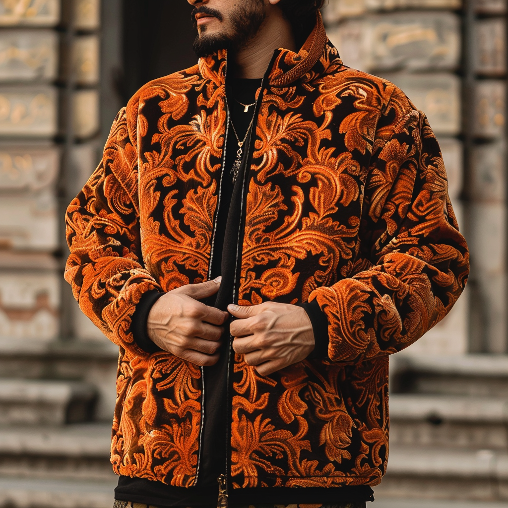 Baroque Western Vintage Sweater Jacket Hoodies High quality High elasticity