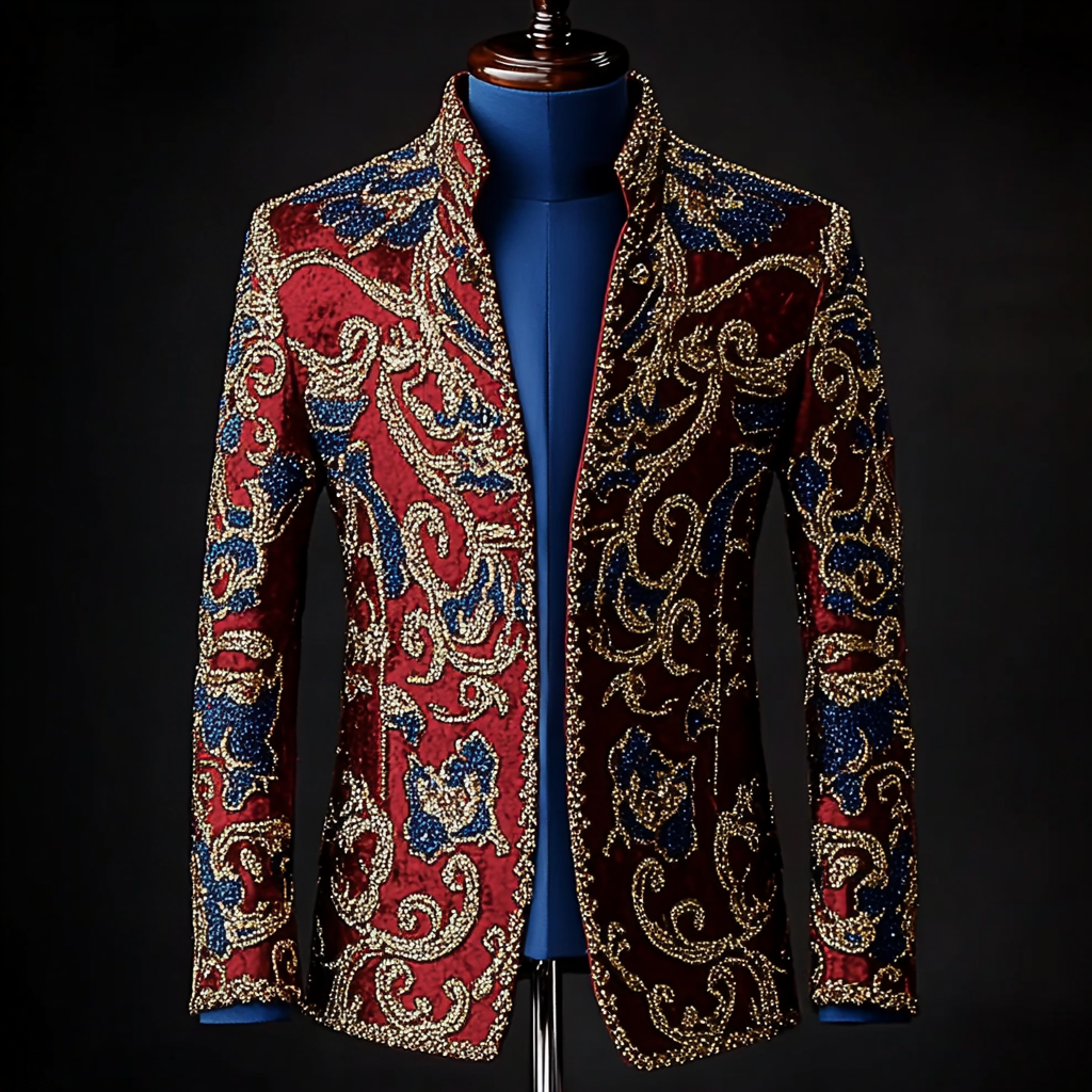 Luxury Lapel Embroidery Jacket Limited sale Fashion Men's High quality High discount