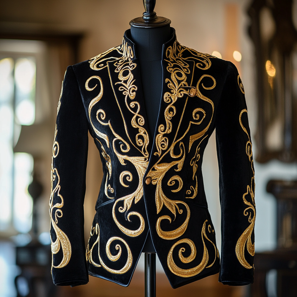 Luxury Suit Embroidery Jacket Limited sale Fashion Men's High quality High discount