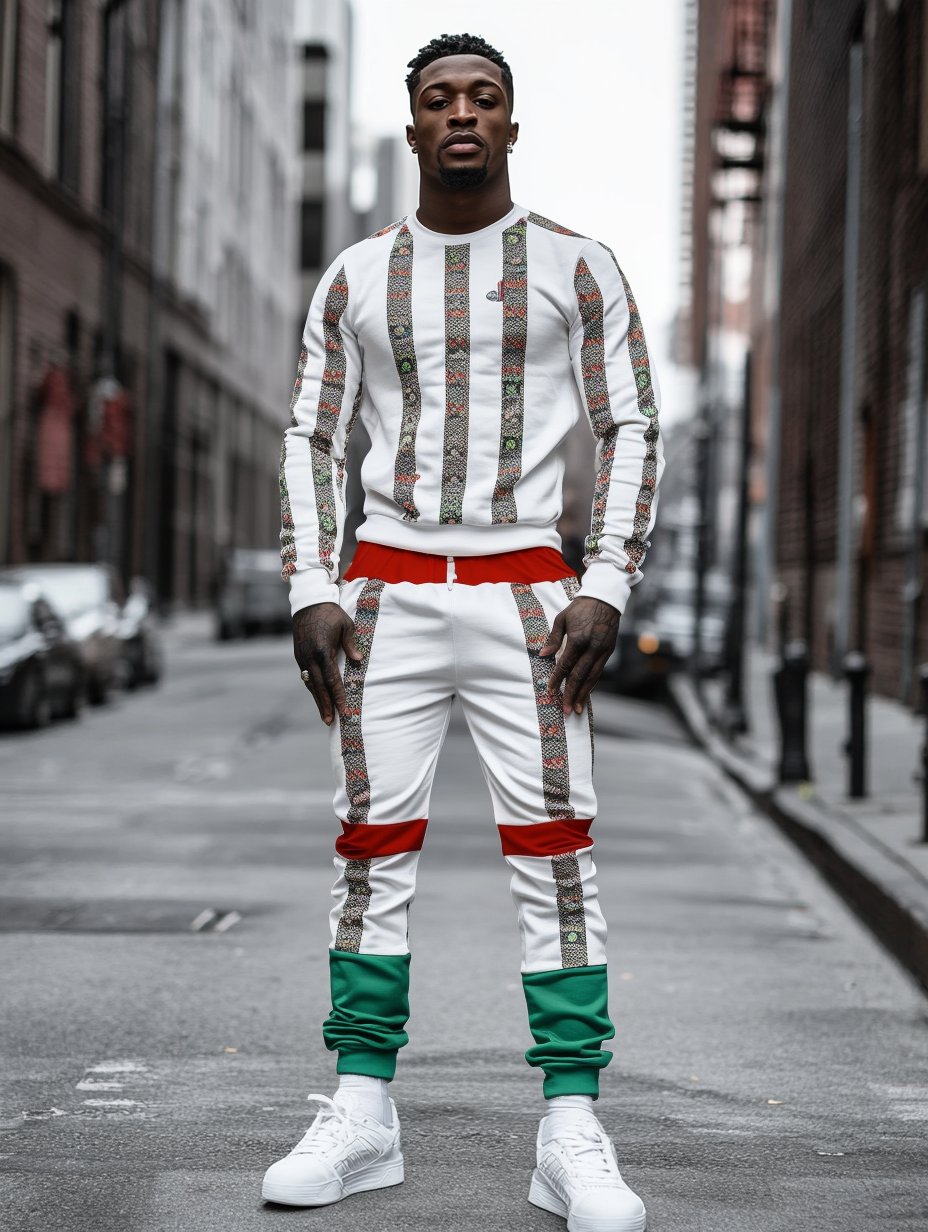 Casual Tracksuit long sleeve two-piece set 100%Cotton high quality high elasticity