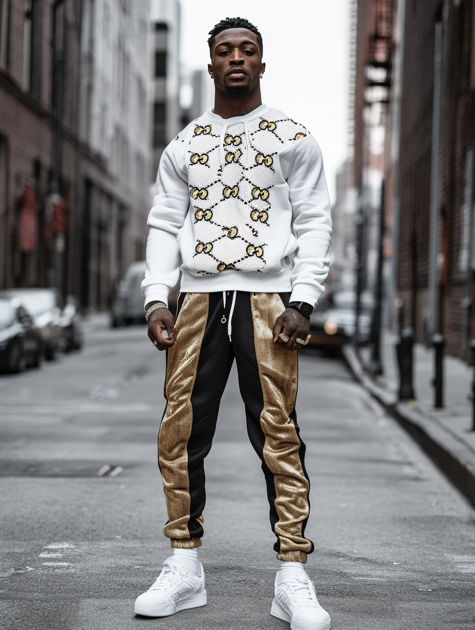 Casual Tracksuit long sleeve two-piece set 100%Cotton high quality high elasticity