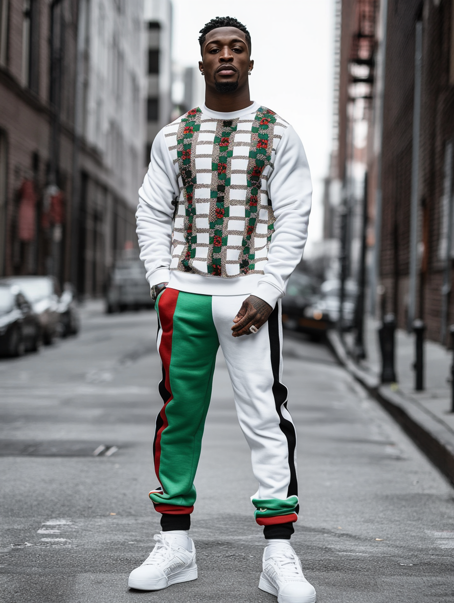 Casual Tracksuit long sleeve two-piece set 100%Cotton high quality high elasticity