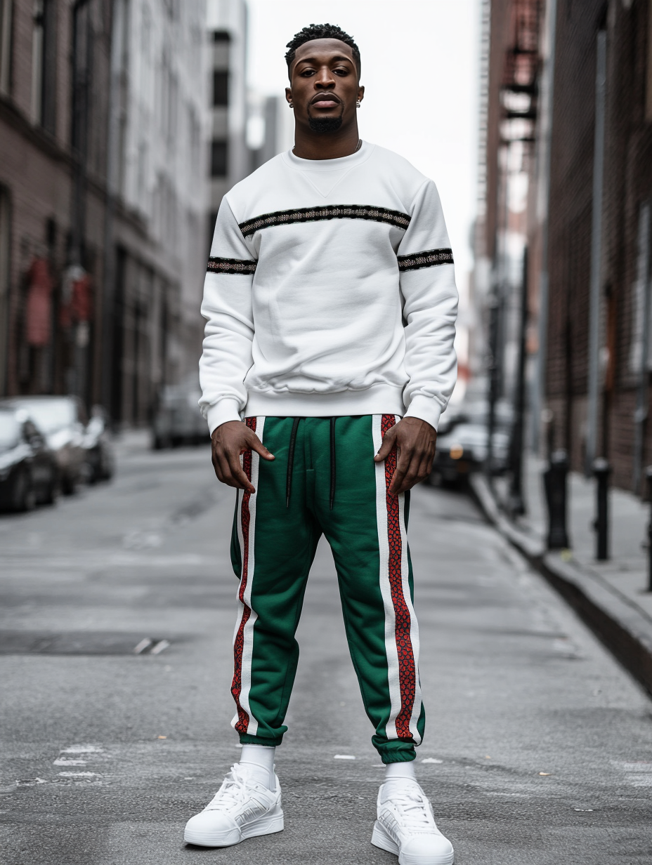 Casual Tracksuit long sleeve two-piece set 100%Cotton high quality high elasticity