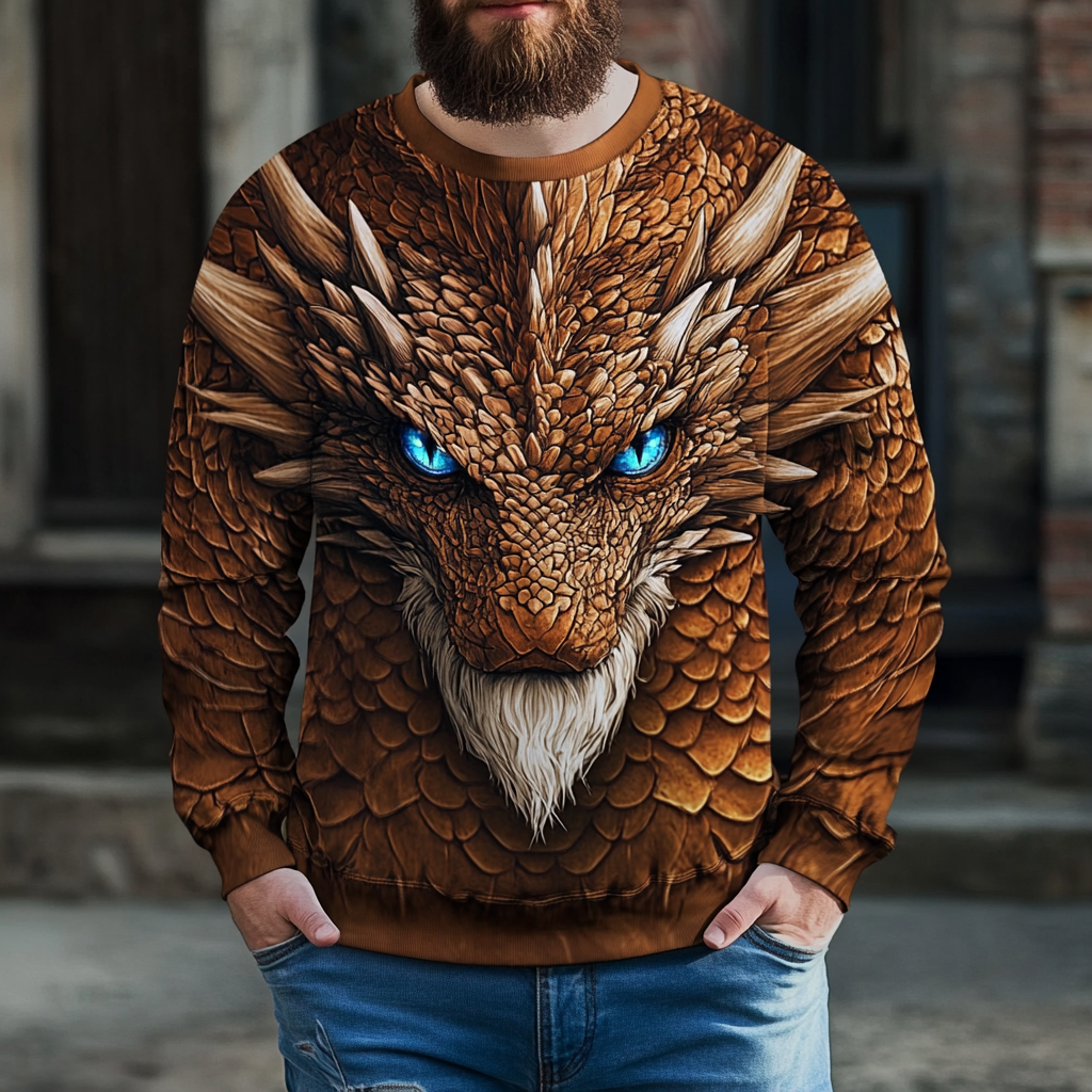 Animal Warm Sweater Exclusive design Men‘s Fashion Brand sweatshirt 