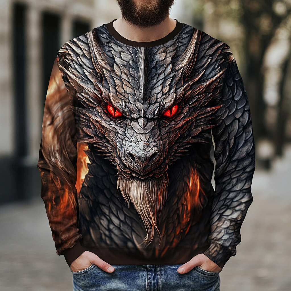 Animal Warm Sweater Exclusive design Men‘s Fashion Brand sweatshirt 