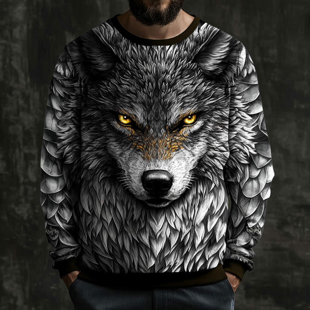 Animal Warm Sweater Exclusive design Men‘s Fashion Brand sweatshirt 