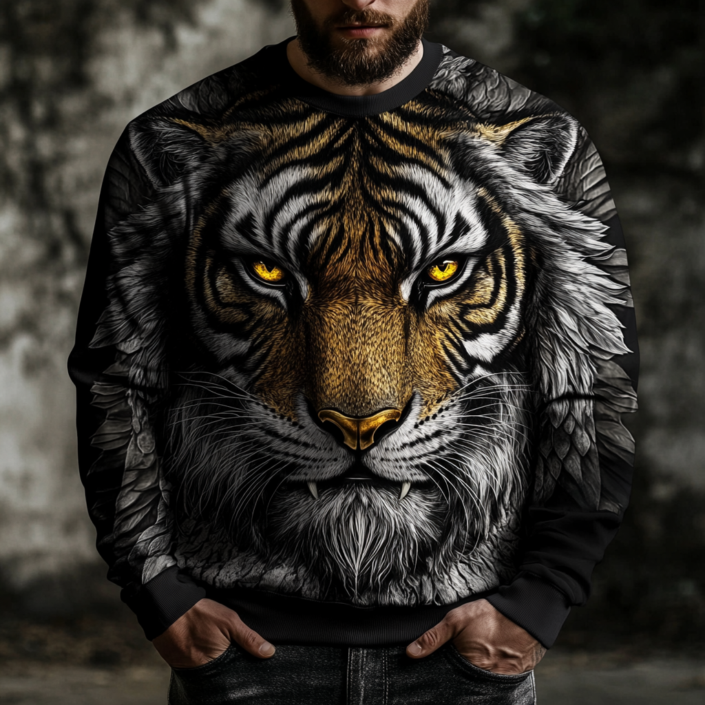 Animal Warm Sweater Exclusive design Men‘s Fashion Brand sweatshirt 
