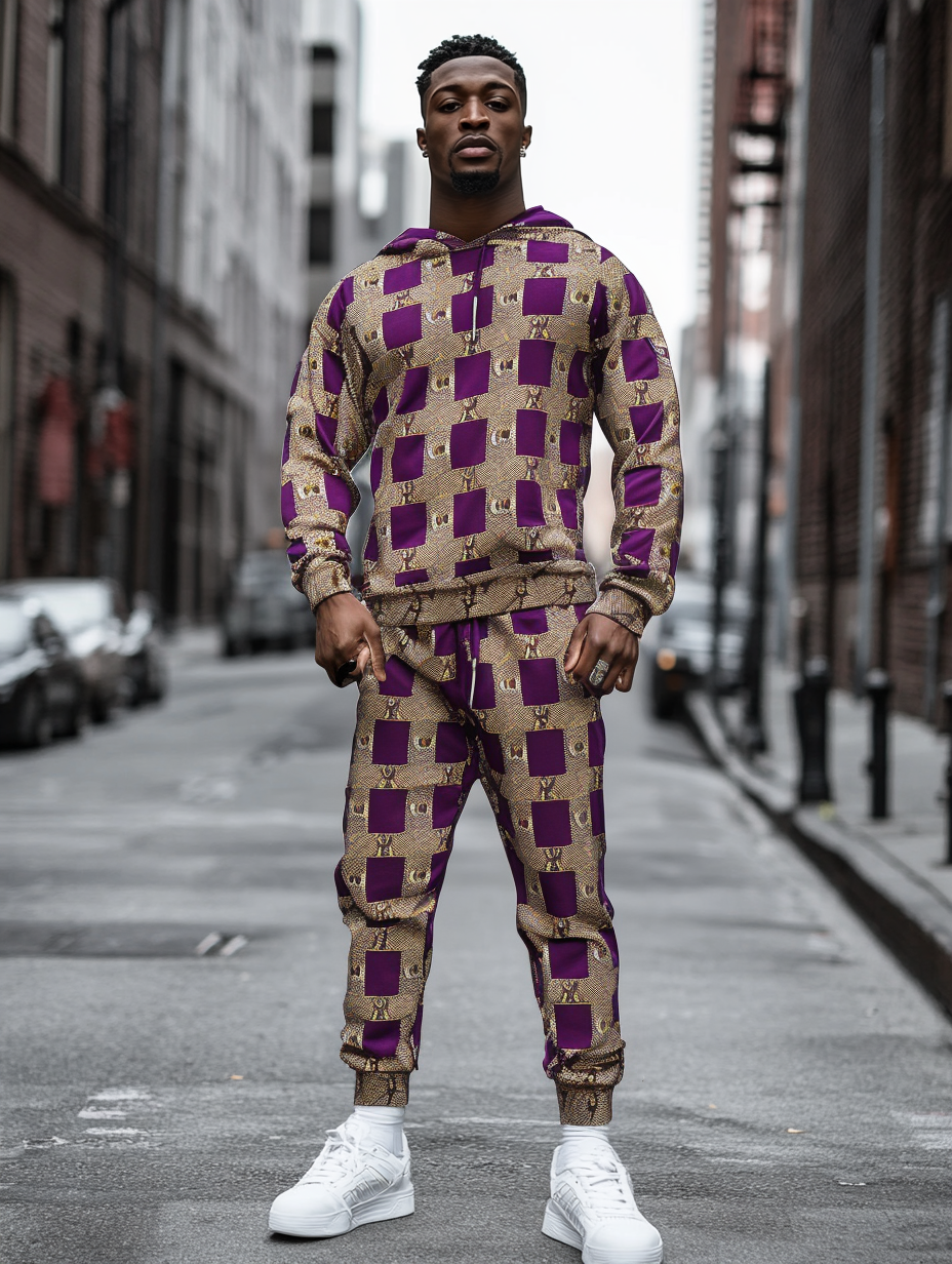 Casual Tracksuit long sleeve two-piece set 100%Cotton high quality high elasticity