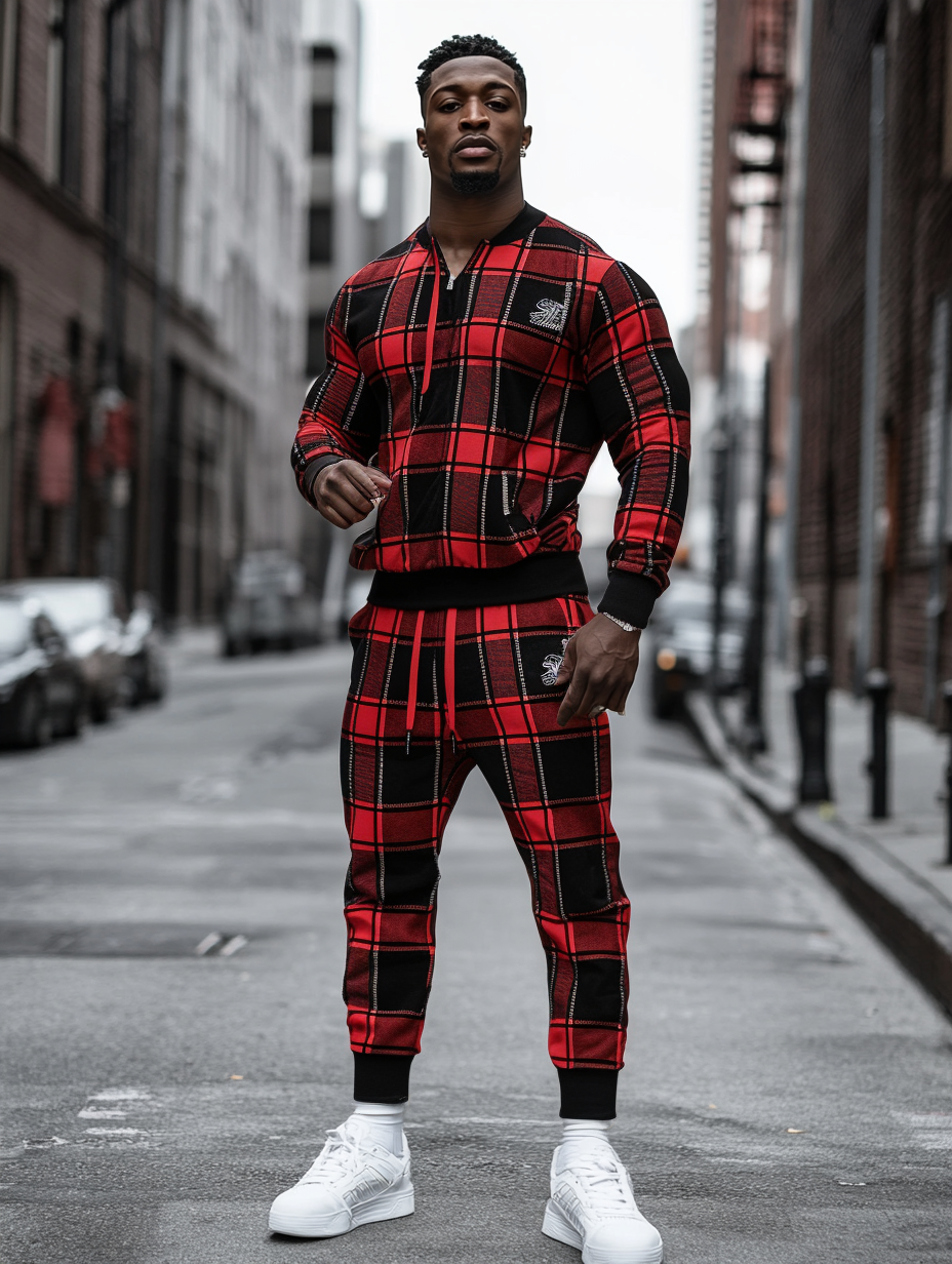 Casual Tracksuit long sleeve two-piece set 100%Cotton high quality high elasticity