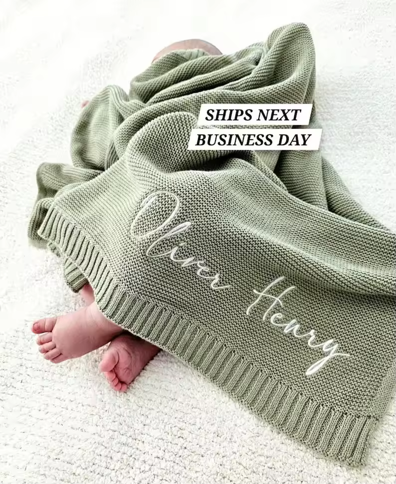 Personalized Embroidered Baby Blanket