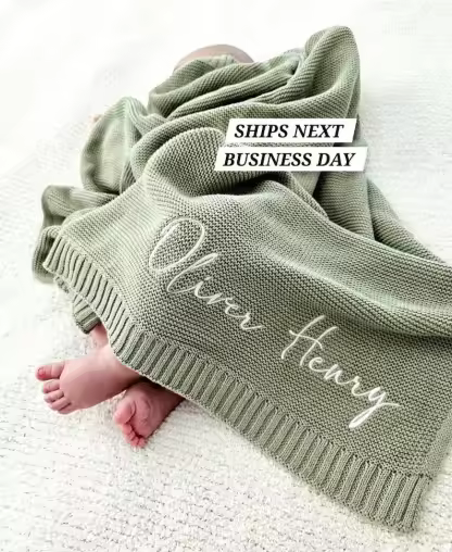Personalized Embroidered Baby Blanket