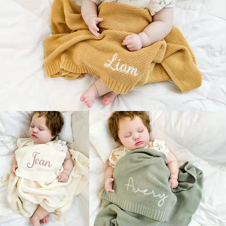 Personalized Embroidered Baby Blanket