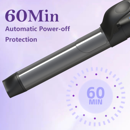 DOYOMI Hair Curing Tongs, 360°Automatic Rotating Hair Curlers, Ceramic Tourmaline Coating Large 32mm Ceramic curling iron Adjustable 5 Temper Suitable for All Hair Lengths Easy to Use